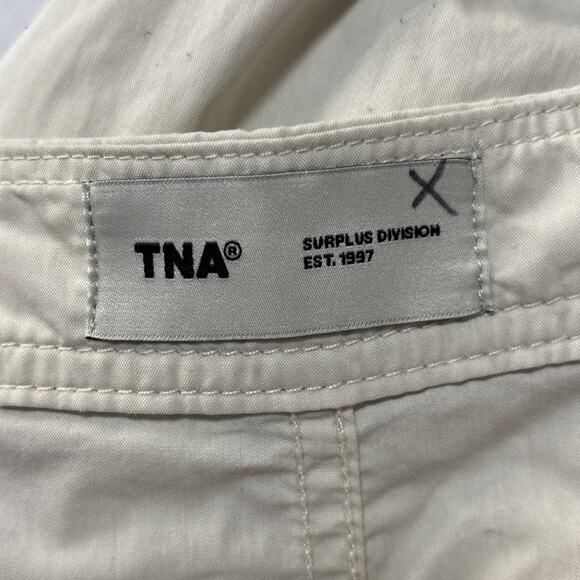 TNA Aritzia Utility Skirt 4 Beige Drawstring Hem Y2K 90's Urban Streetwear - Picture 4 of 9